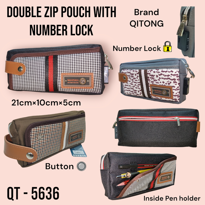 Double Zip Pouch With Number Lock 🔒 button 🔘 model uploaded by Sha kantilal jayantilal on 4/1/2023