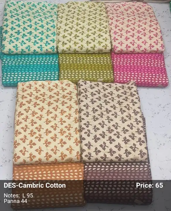 60*60, Cambric cotton parinta  uploaded by Sarda fashion on 4/1/2023