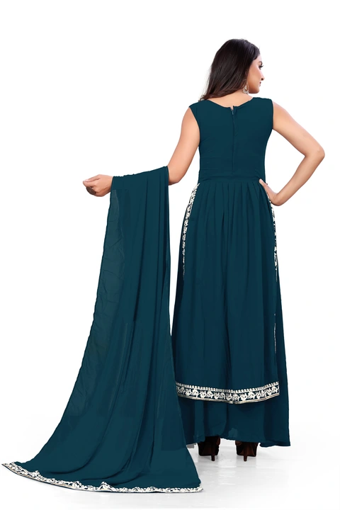Women's Georgette Stitched Sharara With Kurta Set. uploaded by 1 Place For All Fashion  on 4/1/2023