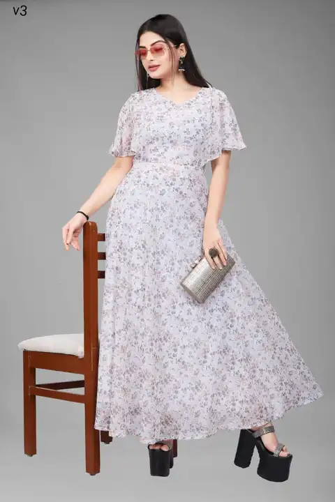 Georgette gown  uploaded by business on 4/1/2023