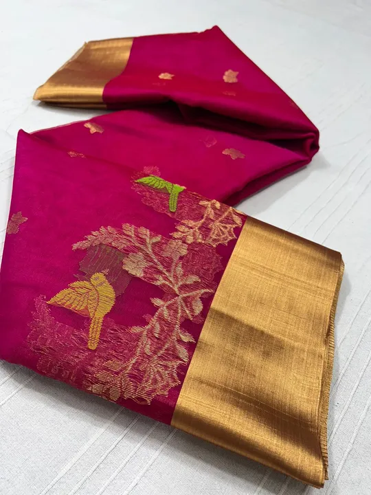 CHANDERI traditional handwoven pure silk saree  uploaded by WEAVER'S ORIGIN silk and Sarees on 4/1/2023