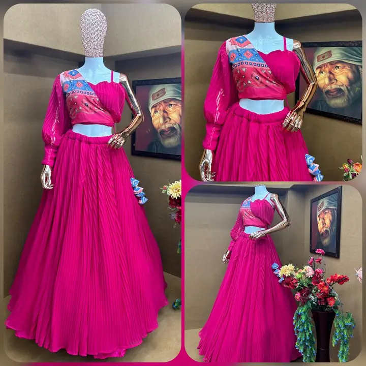 Fully stiched choli with lehanga  uploaded by pink Rose fashion Store  on 4/1/2023