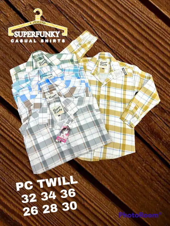 PC twill check, print, lining shirts  uploaded by business on 4/1/2023