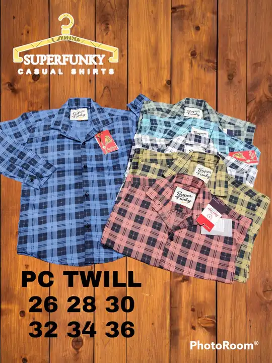 PC twill check, print, lining shirts  uploaded by Manya garments on 4/1/2023