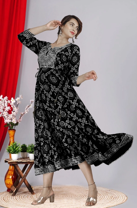 Cimara fashions trendy Anarkali kurti with full length and Flair  uploaded by Cimara fashions on 4/1/2023
