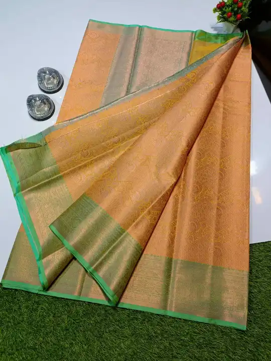 Banarasi soft semi silk saree with zari border and pallu uploaded by Bs_textiles7 on 4/1/2023