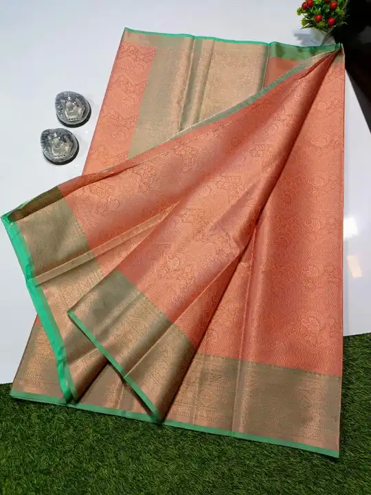Banarasi soft semi silk saree with zari border and pallu uploaded by Bs_textiles7 on 4/1/2023