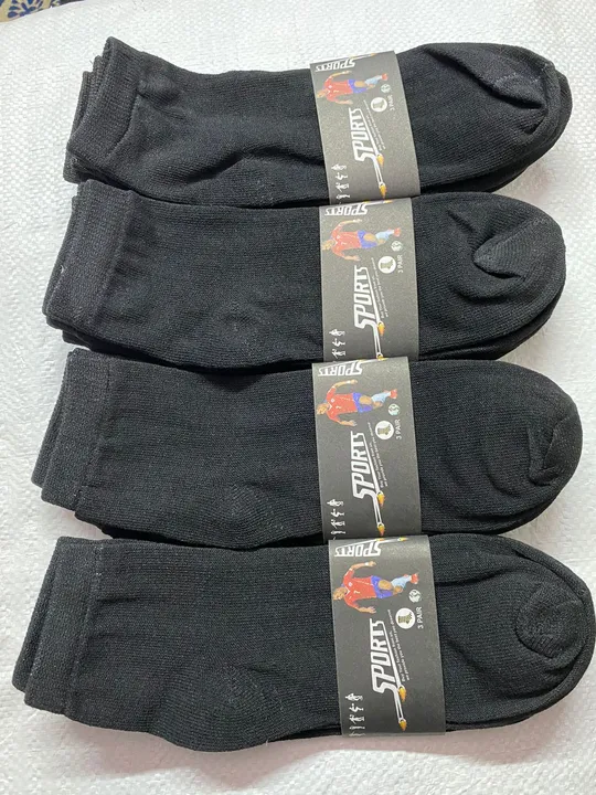 Black plain sports socks  uploaded by business on 4/1/2023