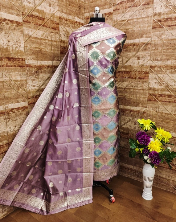 Banarasi silk handloom suit uploaded by K-Naz silk international on 4/1/2023