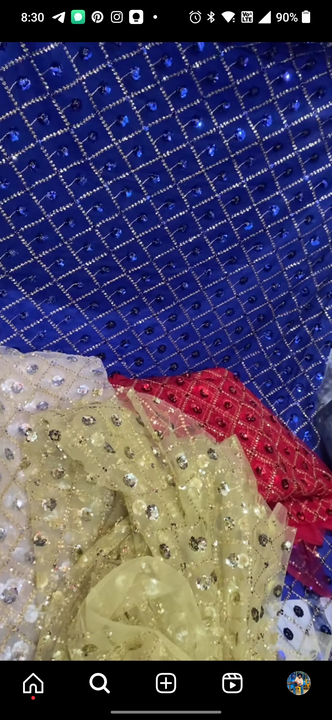 Net fabric for lehnga nd gown dresses  uploaded by Manmohan cloth house on 4/2/2023