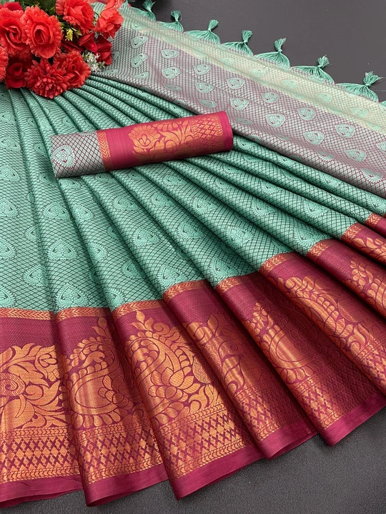 Post image *New Lounching...*

Catalog- AAB(*avadh*) 

*FABRIC : SOFT LICHI SILK CLOTH.*

*Beautiful Art Silk Jacquard Border Saree With Unstitched contrast Blouse For Women Wedding Wear Party*

*DESIGN : BEAUTIFUL RICH PALLU &amp; JACQUARD  PATTERN WORK  ON ALL OVER THE SAREE.*

*BLOUSE : CONTRAST WITH EXCLUSIVE JACQUARD BORDER.*

           🌹*Rate:-699/-*🌹
           ✨🌟🌟🌟🌟🌟✨
           🌈Color:- SINGLE🌈

100% Best Quality 

Ready To Ship....