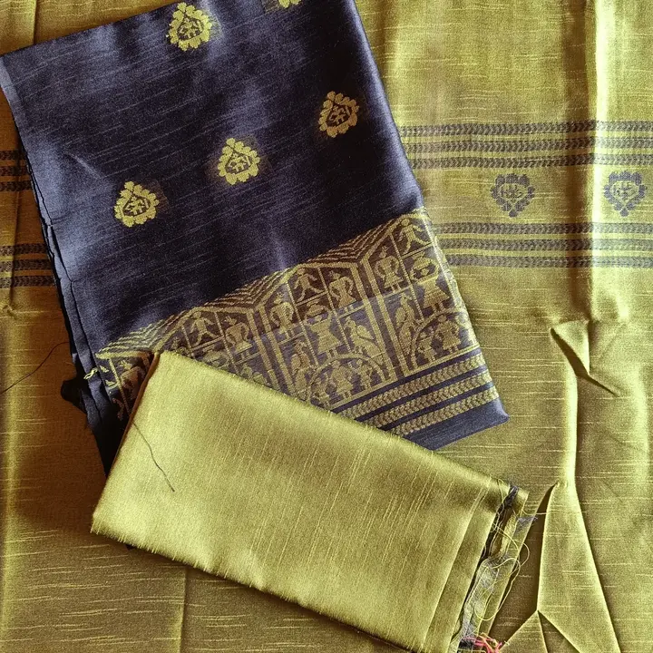 Handloom raw silk suit set uploaded by business on 4/2/2023