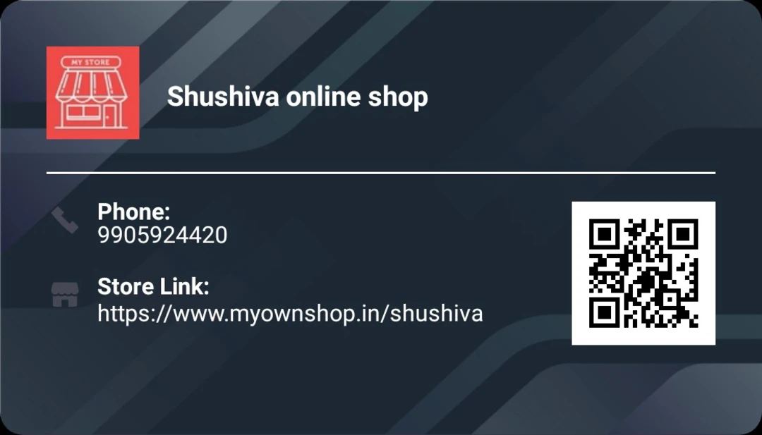 Visiting card store images of Shushiva online shop