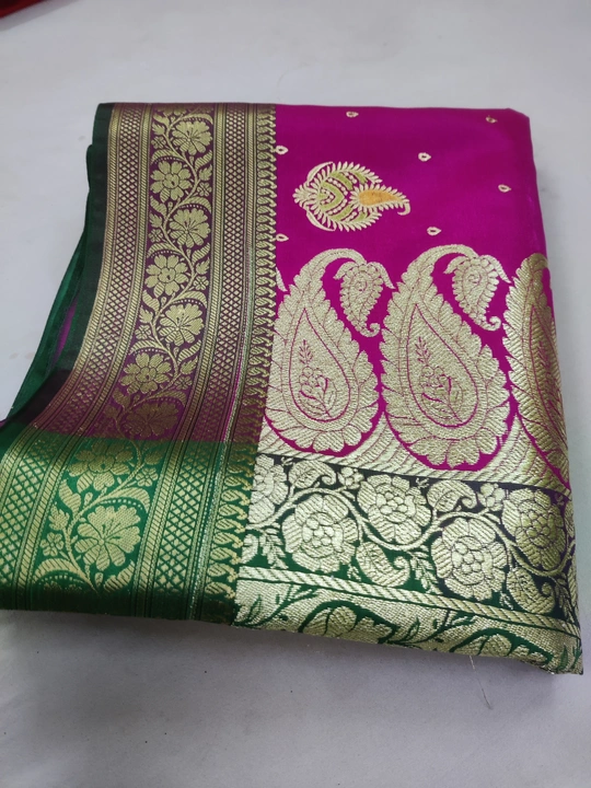 Banarasi art silk saree with embroidery work  uploaded by Rizwan fabrics on 4/2/2023