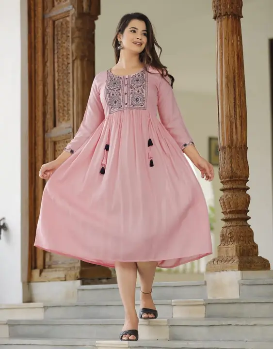 S/36 to 5XL/50,beautiful heavy Embroidery Anarkali Kurtis uploaded by Online Ladies Dresses on 4/2/2023