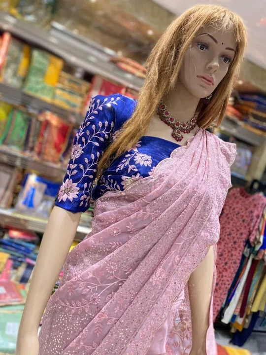 Georgette sequence work saree good quality 💯 uploaded by S.S. FASHION SURAT  on 4/2/2023