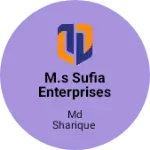 Business logo of M.S SUFIA ENTERPRISES