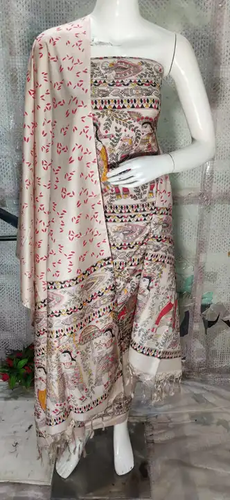 Khadi cotton madhubani print suit uploaded by business on 4/2/2023