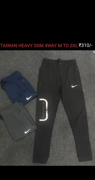 Track pants 

SIZE.M-L-XL
,2XL
RATE.310/-
MINIMUM QUANTITY 30 uploaded by business on 4/2/2023