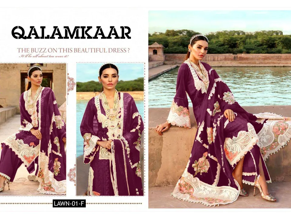 Qalamkar present  uploaded by Heena fashion house on 4/2/2023