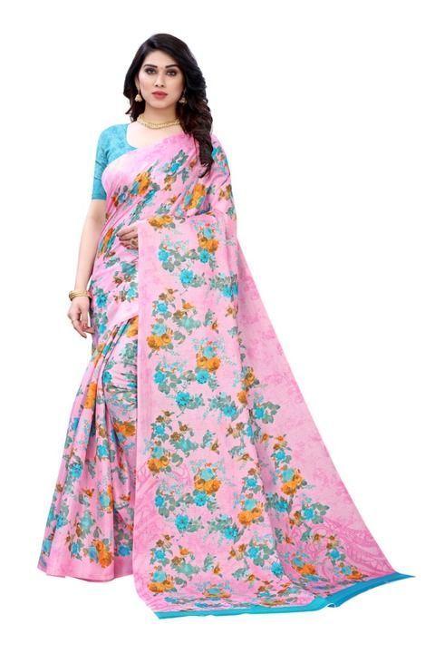 Floral Print Khadi Silk Saree uploaded by business on 3/2/2021