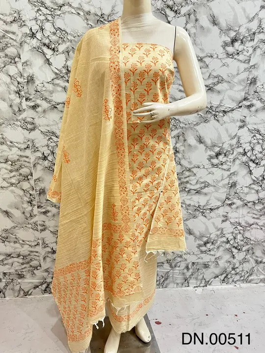 Khadi Cotton Printed Sute Pieces  uploaded by Handloom Plus  on 4/2/2023