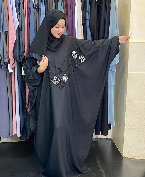 Cy fabric hand work abaya uploaded by business on 4/3/2023