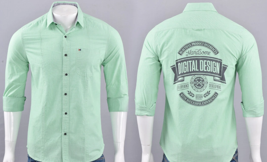back printed Oxford cotton shirt uploaded by men's wear manufacturing and wholesale company on 4/3/2023