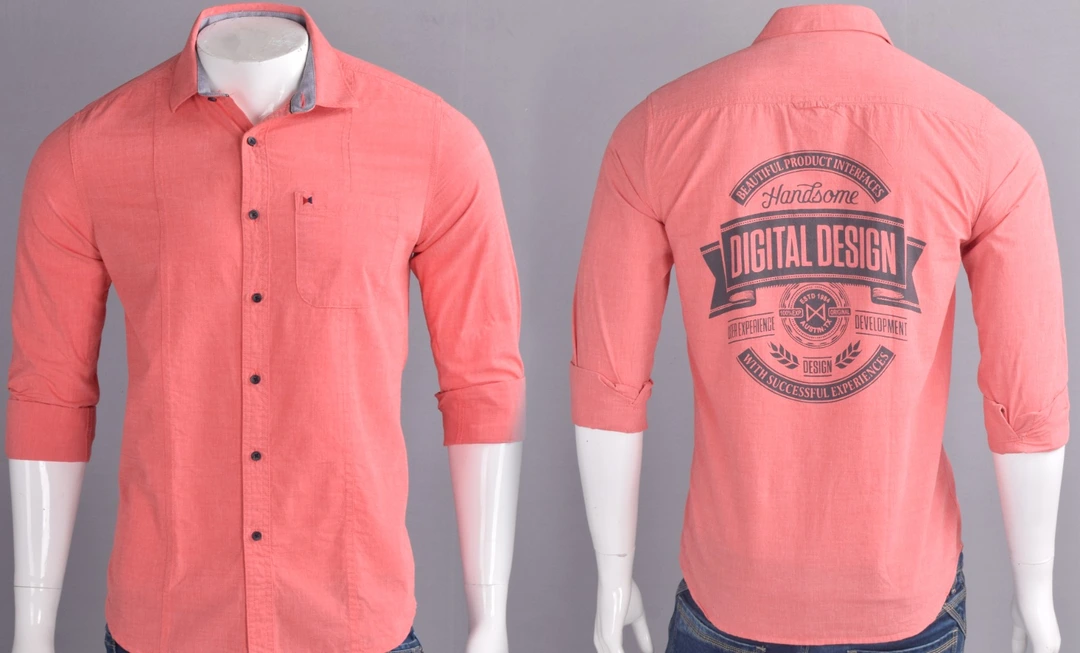 back printed Oxford cotton shirt uploaded by men's wear manufacturing and wholesale company on 4/3/2023