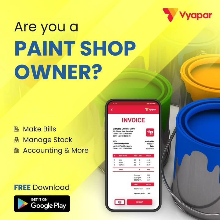 Vyapar app for painting  uploaded by business on 4/3/2023