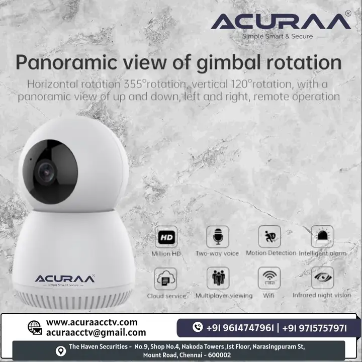 Acuraa 3mp wifi Baby monitor  uploaded by The Haven Securities on 4/3/2023