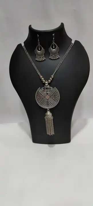 Artificial handicrafts oxodized silver necklace  uploaded by business on 4/3/2023