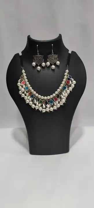 Artificial handicrafts oxodized silver necklace  uploaded by 2454 sita ram bazar on 4/3/2023