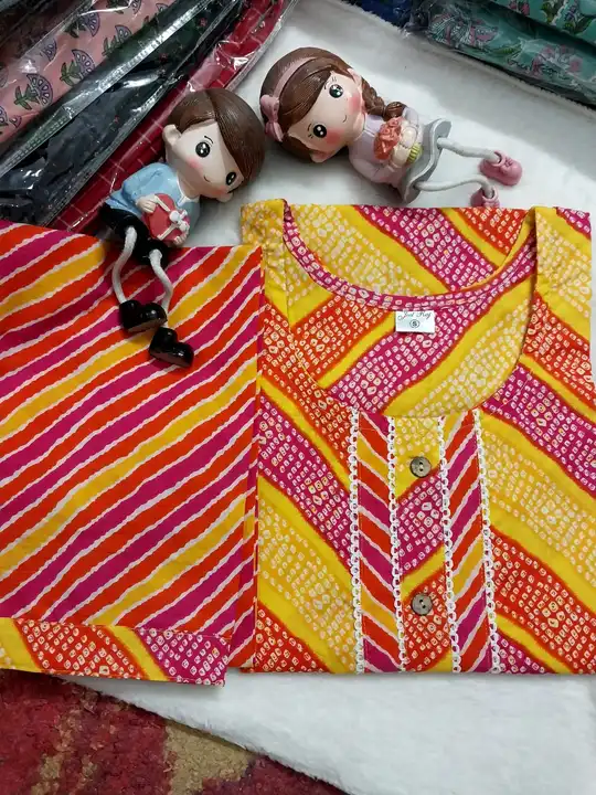 Cotton printed kurti and pant  uploaded by Aayan fashion on 4/3/2023