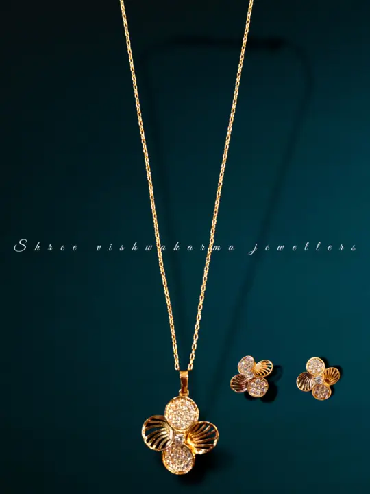 Korean Cz locketset uploaded by Shree vishwakarma jewellers on 4/3/2023