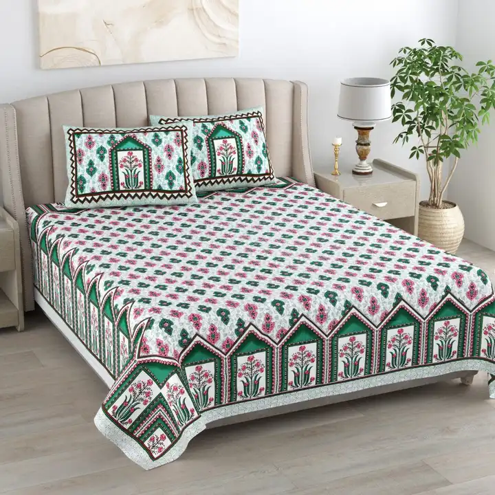 Pure cotton king size bedsheets uploaded by COPPVILLA - The art and craft store on 4/3/2023