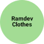Business logo of Ramdev clothes