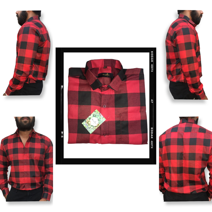 Red& Black Check shirt .It's perfect for a casual & Party wear uploaded by Reeta Textiles on 6/3/2024