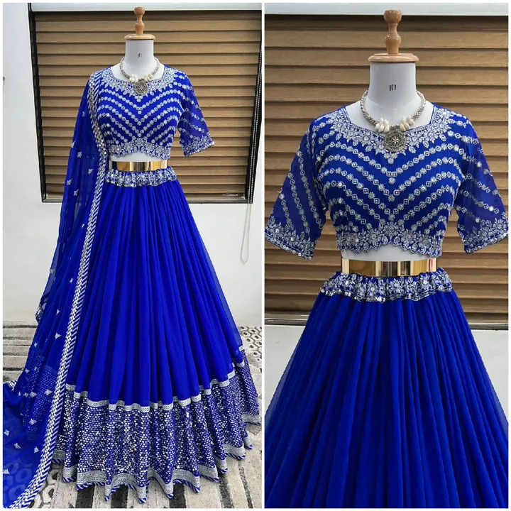 Blue lehenga  uploaded by Fatema Fashion on 4/3/2023
