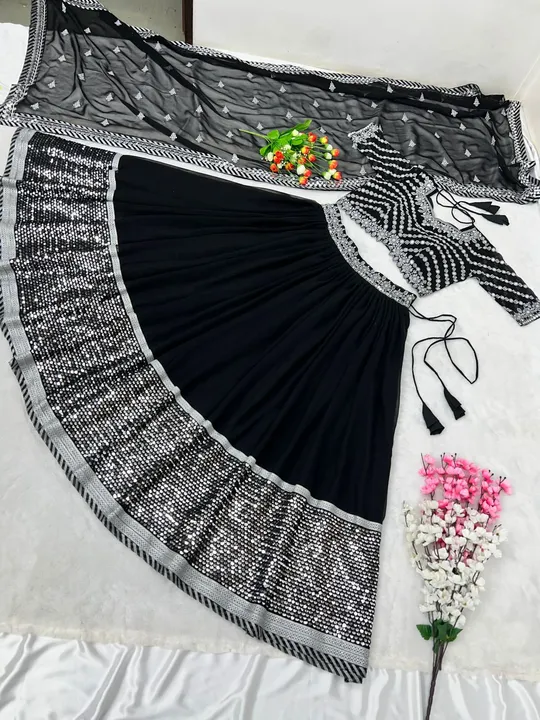 Black lehenga  uploaded by Fatema Fashion on 4/3/2023