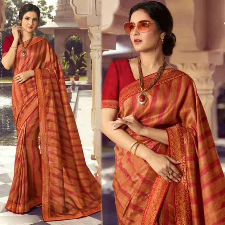 Bollywood Fancy printed saree uploaded by Fatema Fashion on 4/3/2023