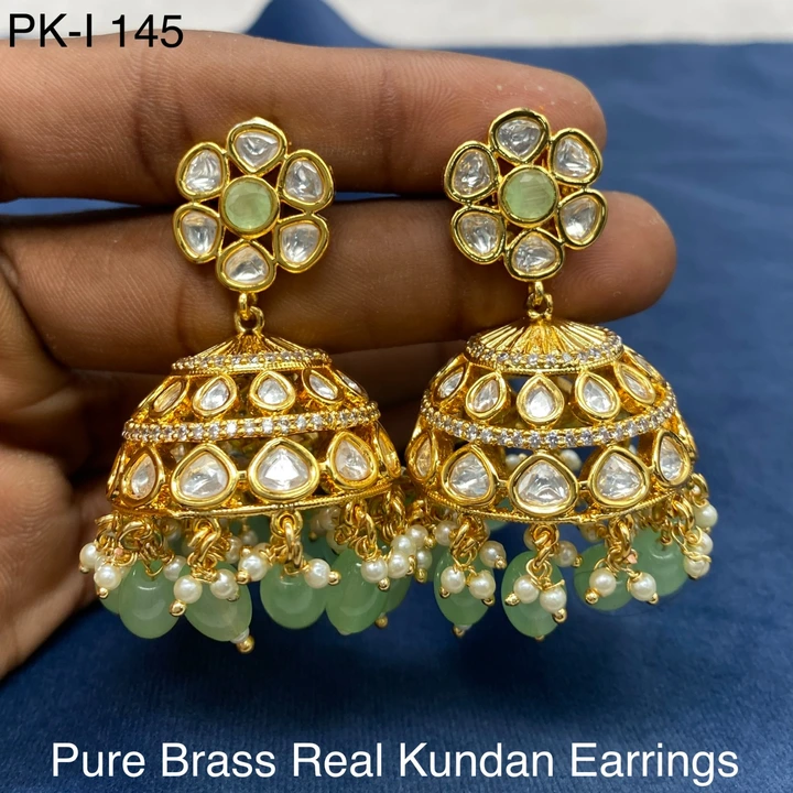 Real Kundan earrings  uploaded by Sb designs on 4/3/2023