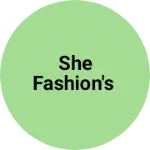 Business logo of She fashion's