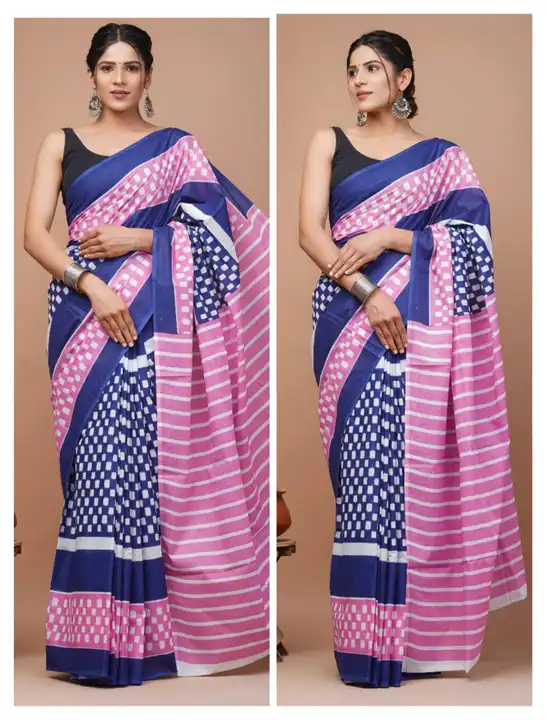 Cotton malmal Saree with blouse  uploaded by Online selling  on 4/3/2023