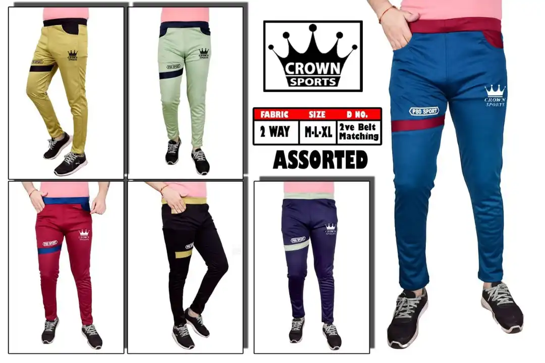 2ve laycra balt matching D pocket style track pant 6 color uploaded by Crown sports  on 4/3/2023