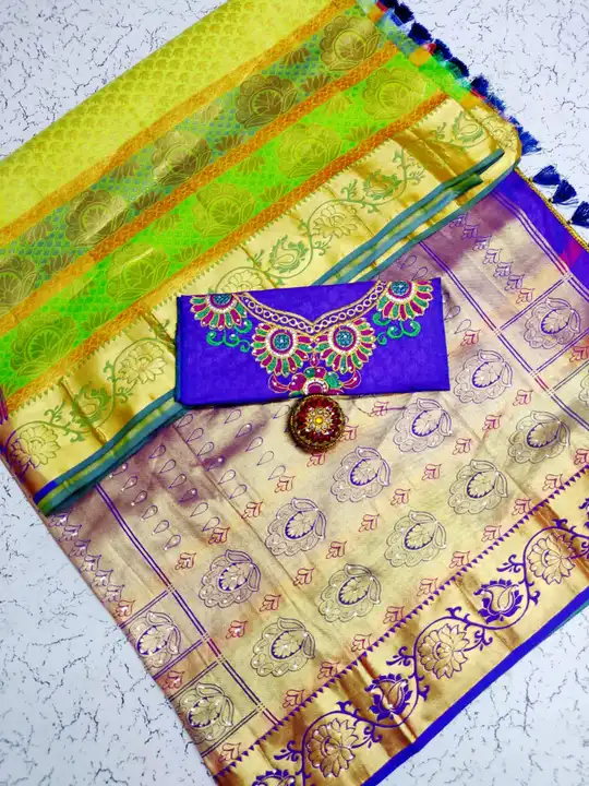 EXCLUSIVE BRIDAL STONE & TESSEL WORK SAREES WITH GRAND EMBROIDERY BLOUSE uploaded by business on 4/3/2023