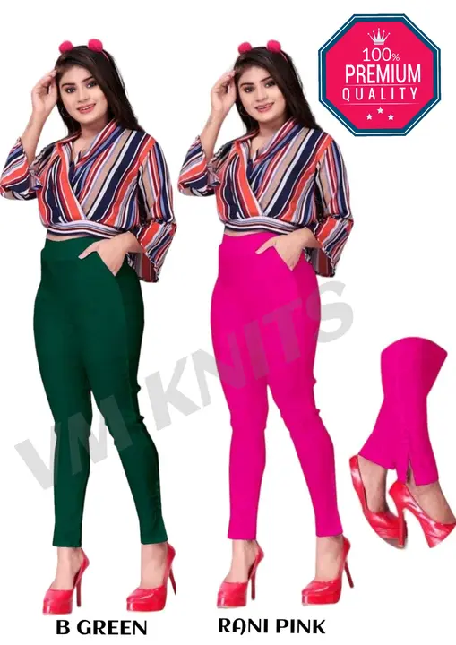 Post image The Trousers Kurti Pant made with supreme quality of Stretchable Fabric,
 Very Comfortable Fitting,
 Easy to Wear,
 Suitable for Girls and Women's,
Smooth finished with bio wash and Both side Mobile Pocket,
and bottom side slit cut for cool looking for girls.