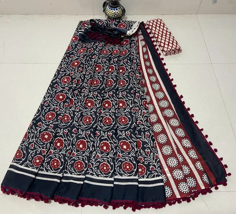 Hand block print cotton mulmul sarees  uploaded by Shree jujhar handicrafts on 4/3/2023