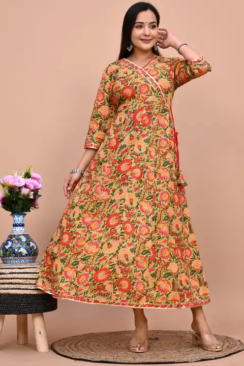Presenting pure cotton Hands print knee length one piece dress 👗🥻 uploaded by Shree jujhar handicrafts on 4/3/2023
