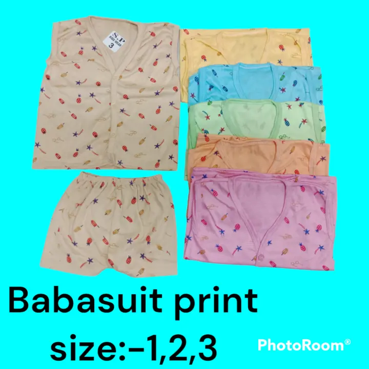Babasuit print size:1-2-3 moq-6 dozen  uploaded by Ruhi hosiery on 4/3/2023
